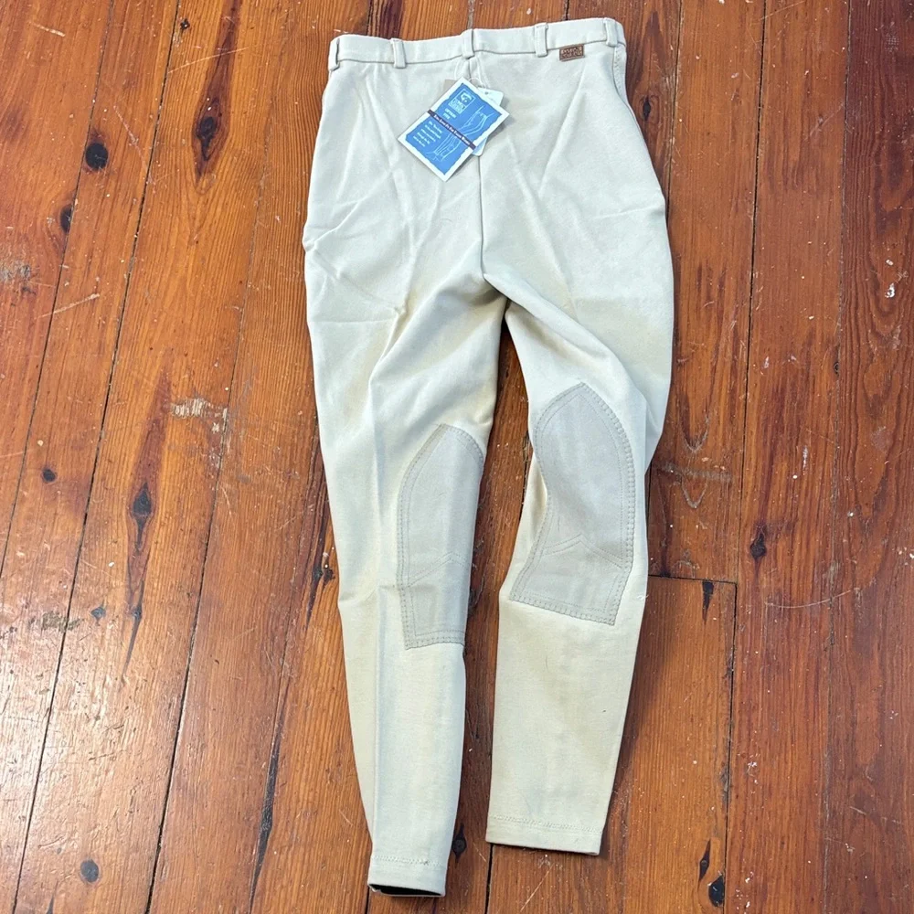NWT On Course Cotton Naturals Knee Patch Riding Pants Breech 30 Long - Picture 5 of 8